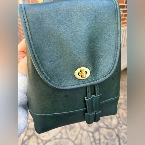 COACH 9960 vintage Elegant Green Leather Daypack - www  display picture 3